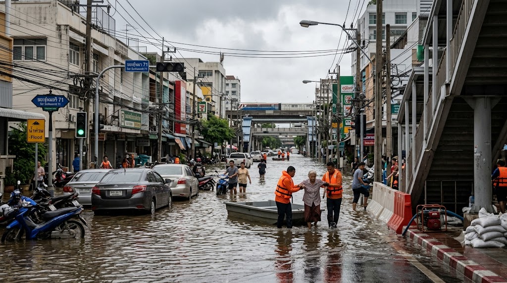 Bangkok Flooding Forces Thousands From Homes as Heavy Rain Hits Thailand