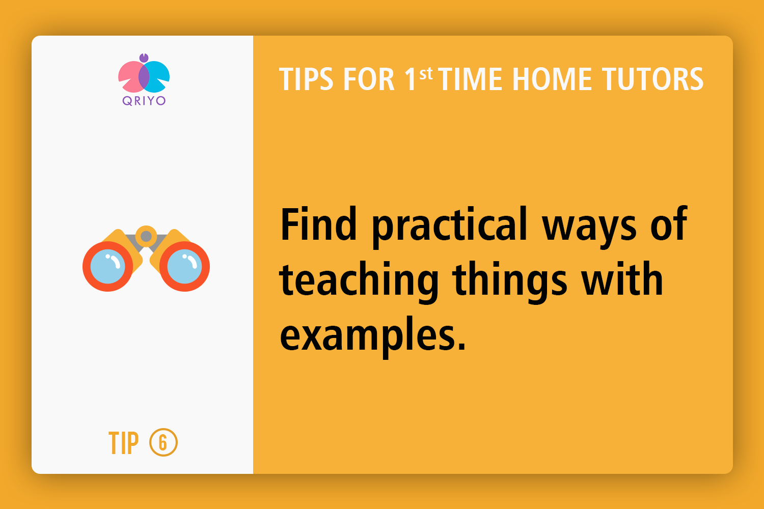 Use appropriate real life examples to explain the concepts ever better.