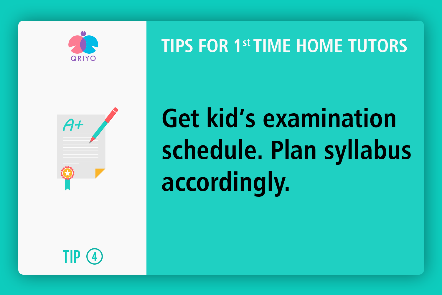 Know students exam schedule and plan accordingly.