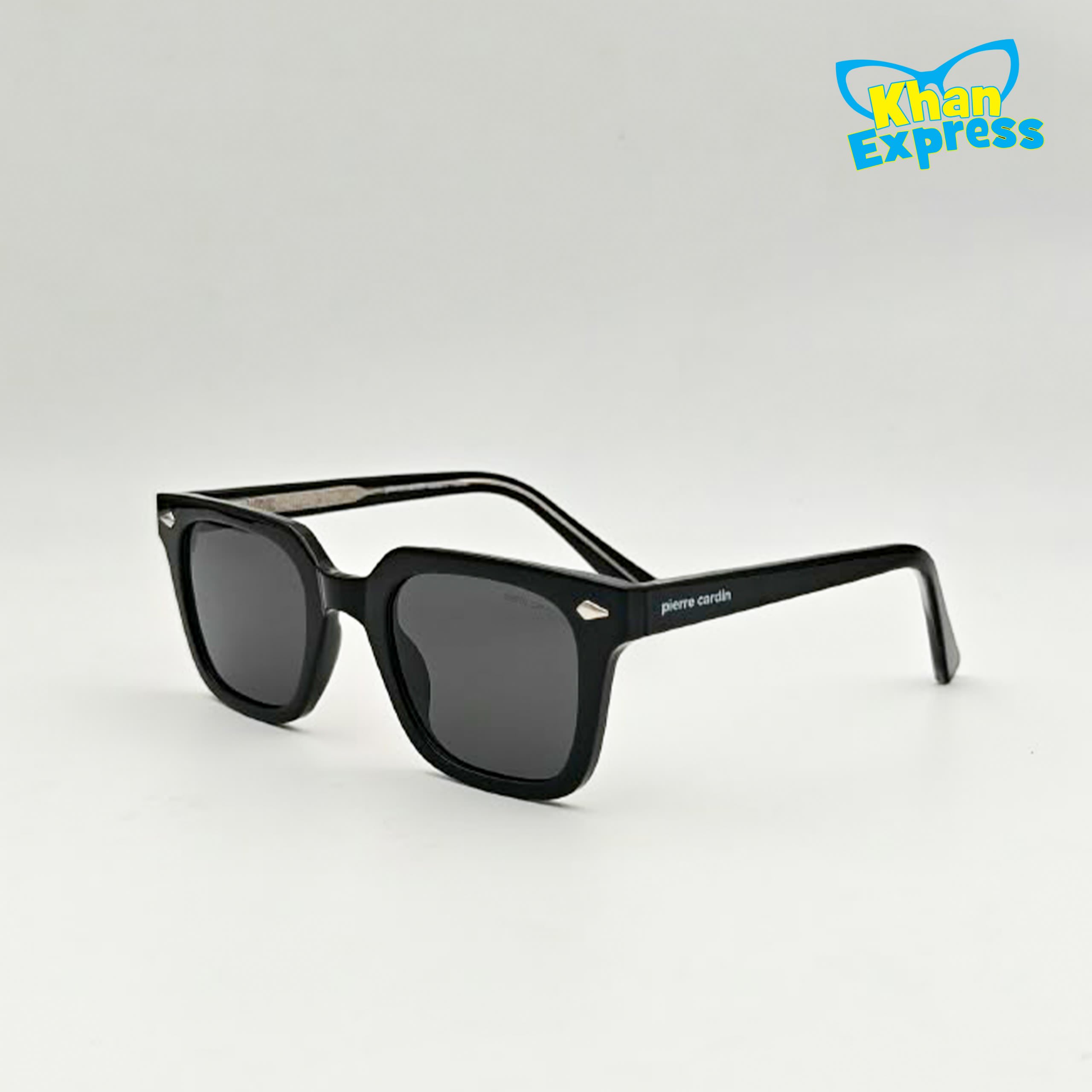 Pierre Cardin 6516 C1 Premium Black Square Sunglasses – Smoke Grey Lens