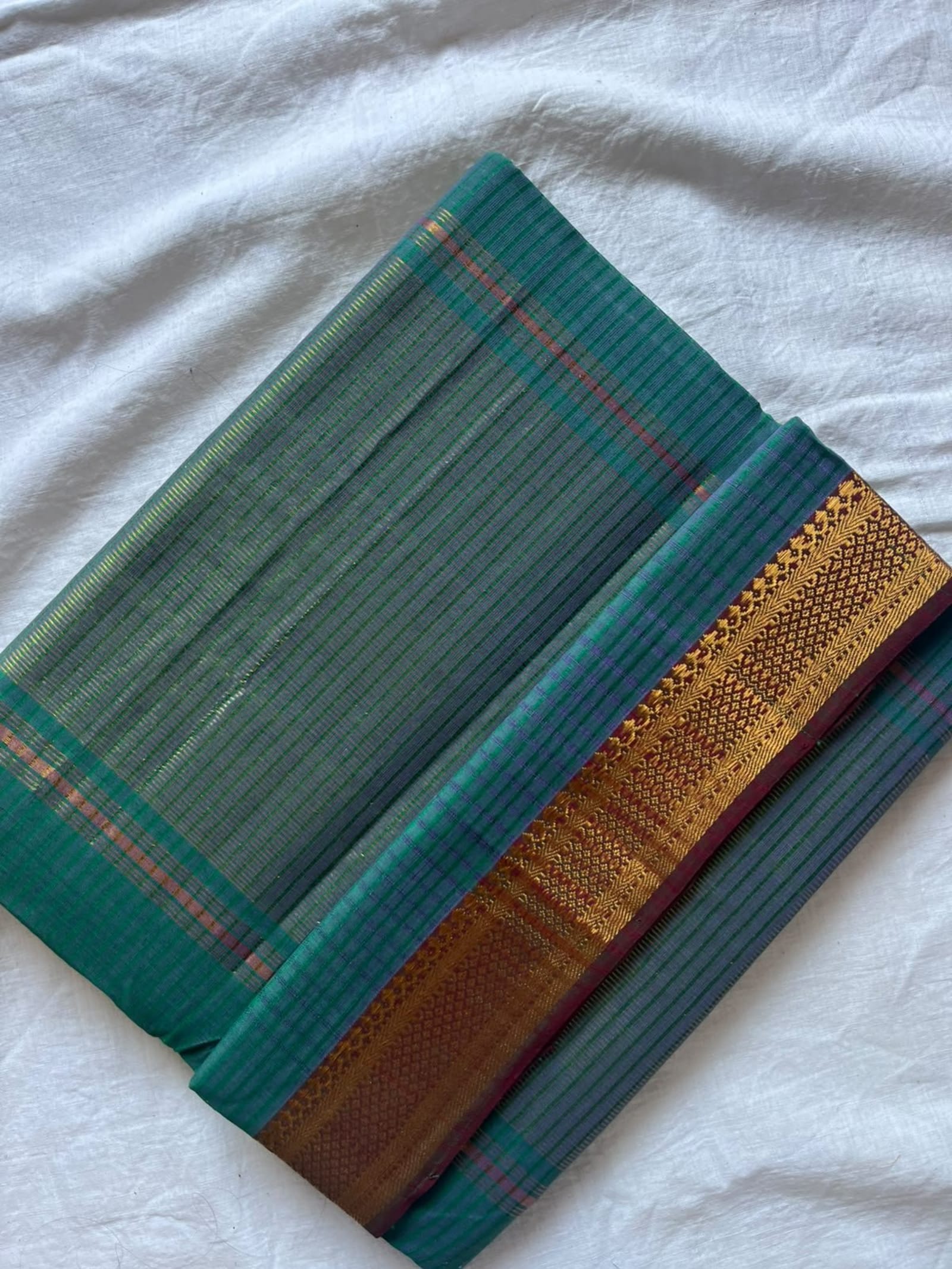 Mangalagiri Cotton — blue — photo 5