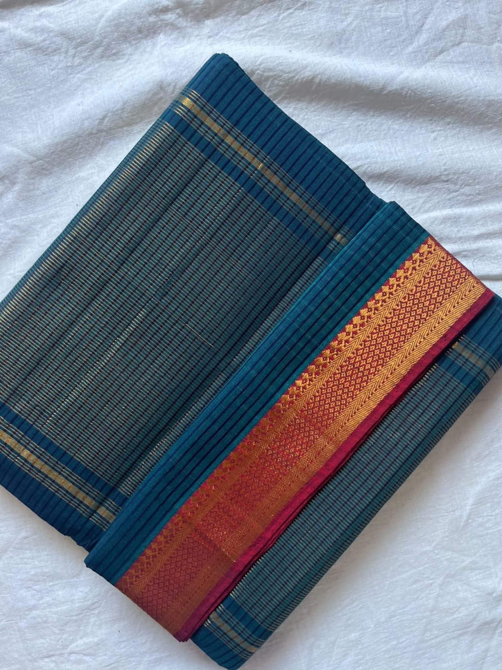 Mangalagiri Cotton — blue — photo 8