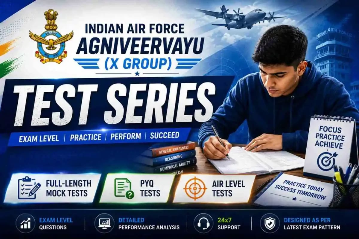 Indian Air Force Agniveervayu (X Group) Mock Test Series cover image
