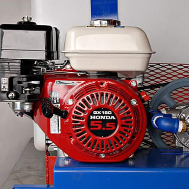 We only use Commercial Grade (GX Series) Honda engines.  If it's not a Honda, don't buy it!