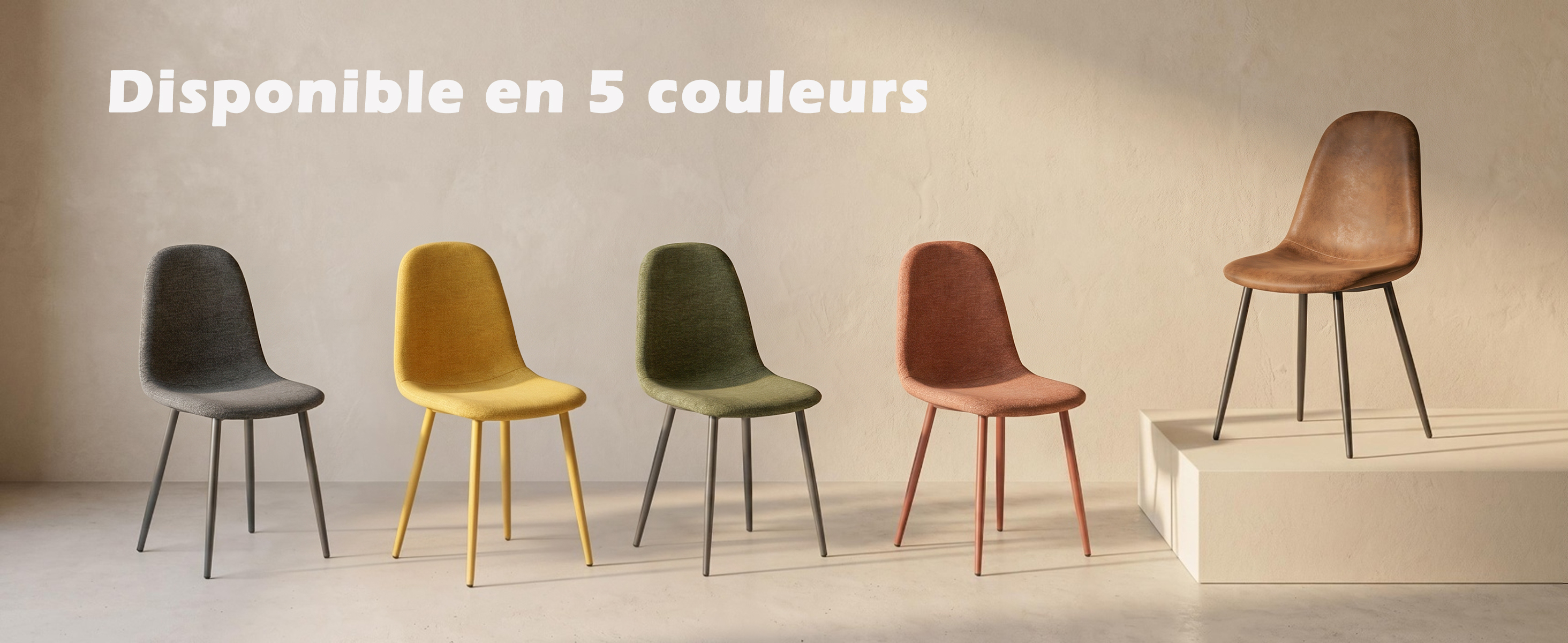 Collection de chaises industrielles MEUBLES COSY plusieurs coloris