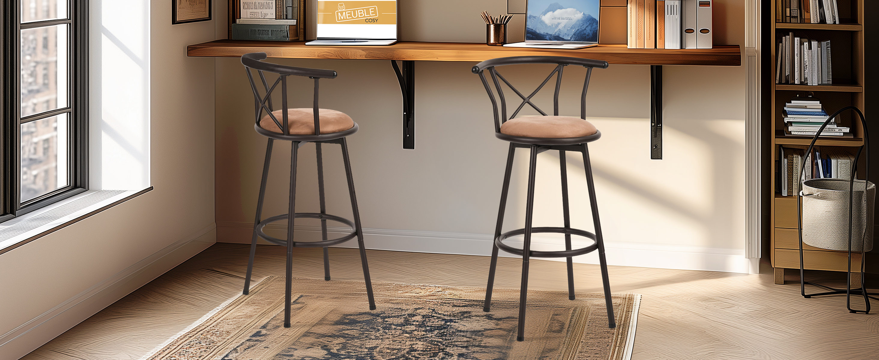 Tabourets de bar utilisés dans une cuisine un café un bar ou un bureau