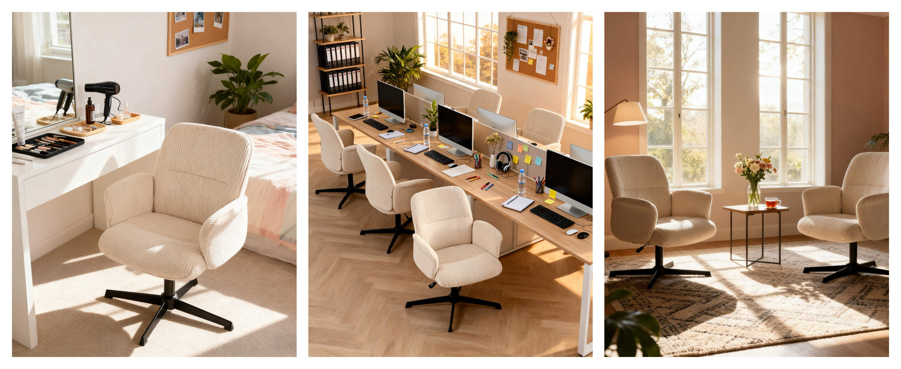 Fauteuil de bureau utilisé au bureau à domicile dans une chambre et un salon