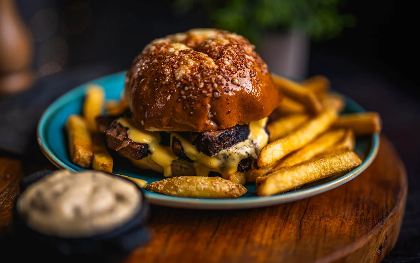 Sándwich De Brisket Philly M Con Papas