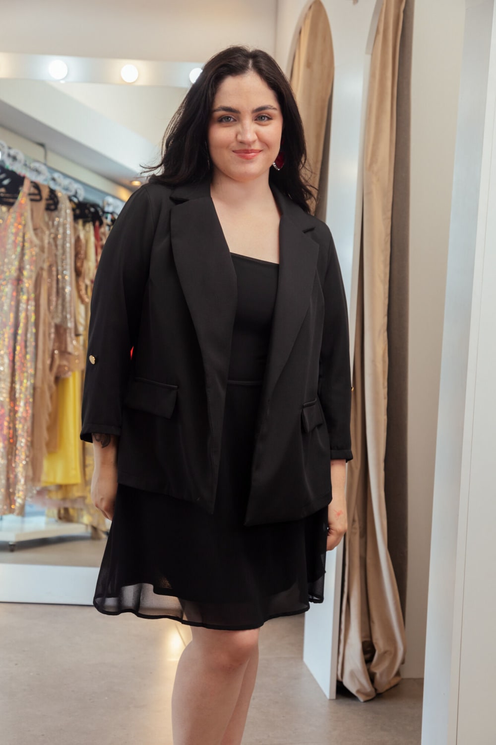 Blazer Negro con Botones
