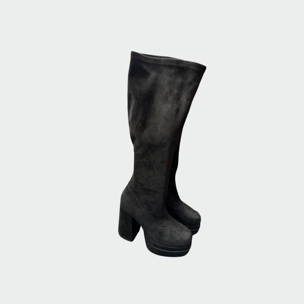 Bota Bucanera Forever Terciopelo Negro