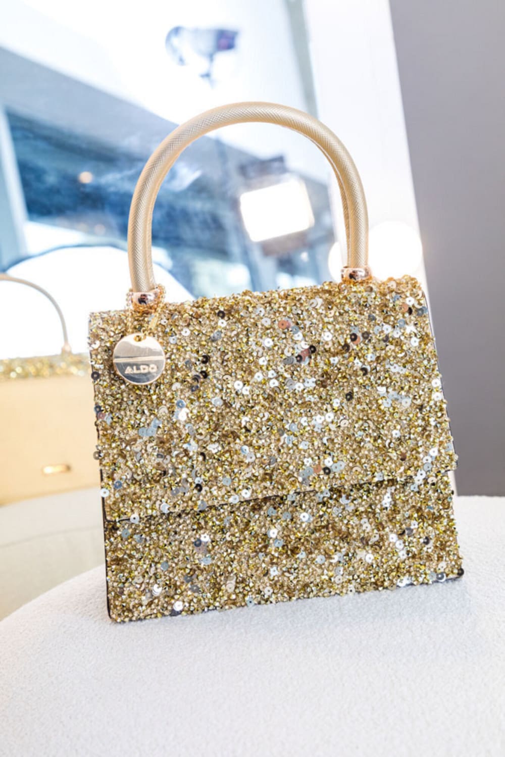 Cartera Glitter Full Dorado