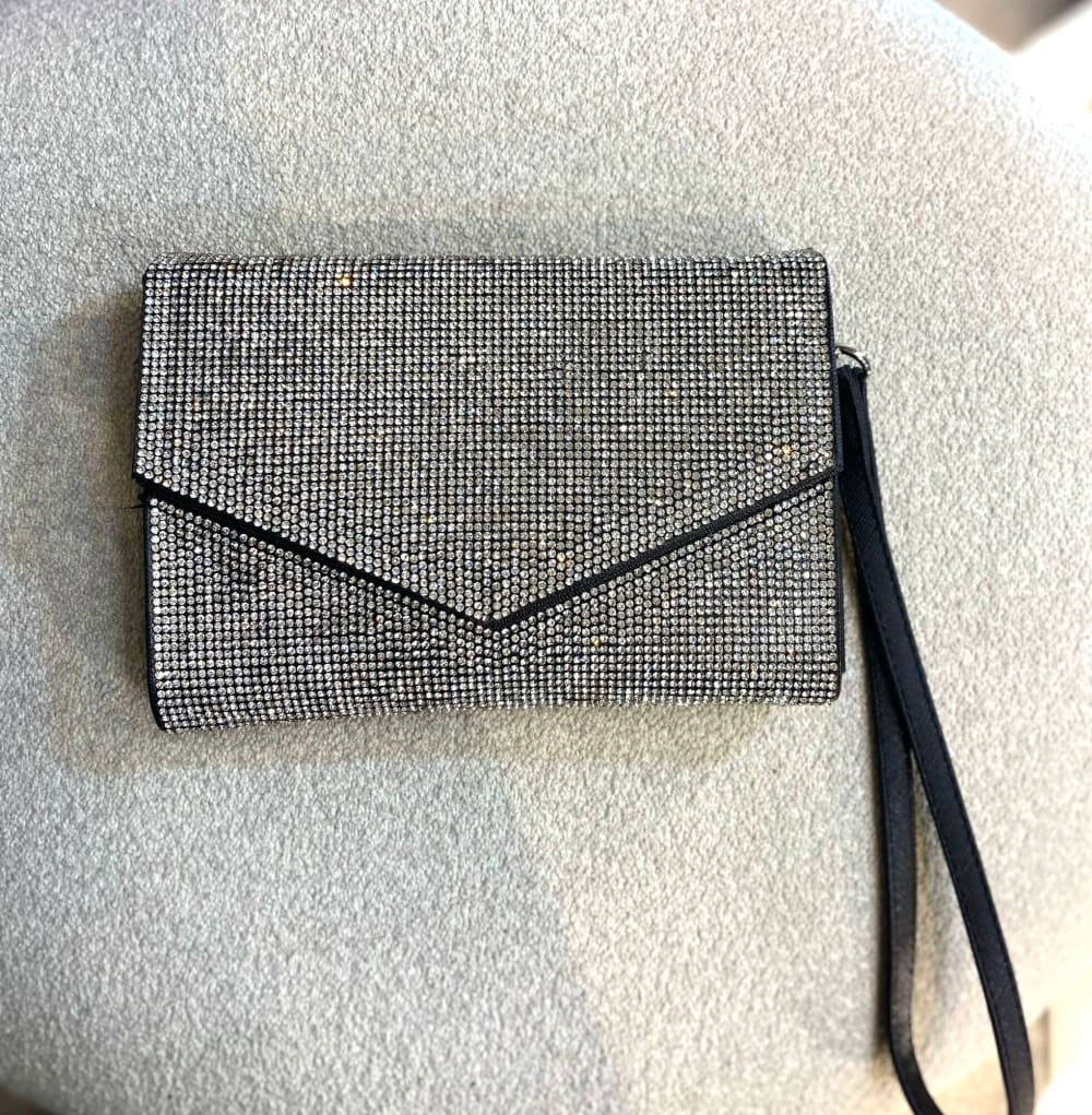 Clutch Sobre Brillos Plata