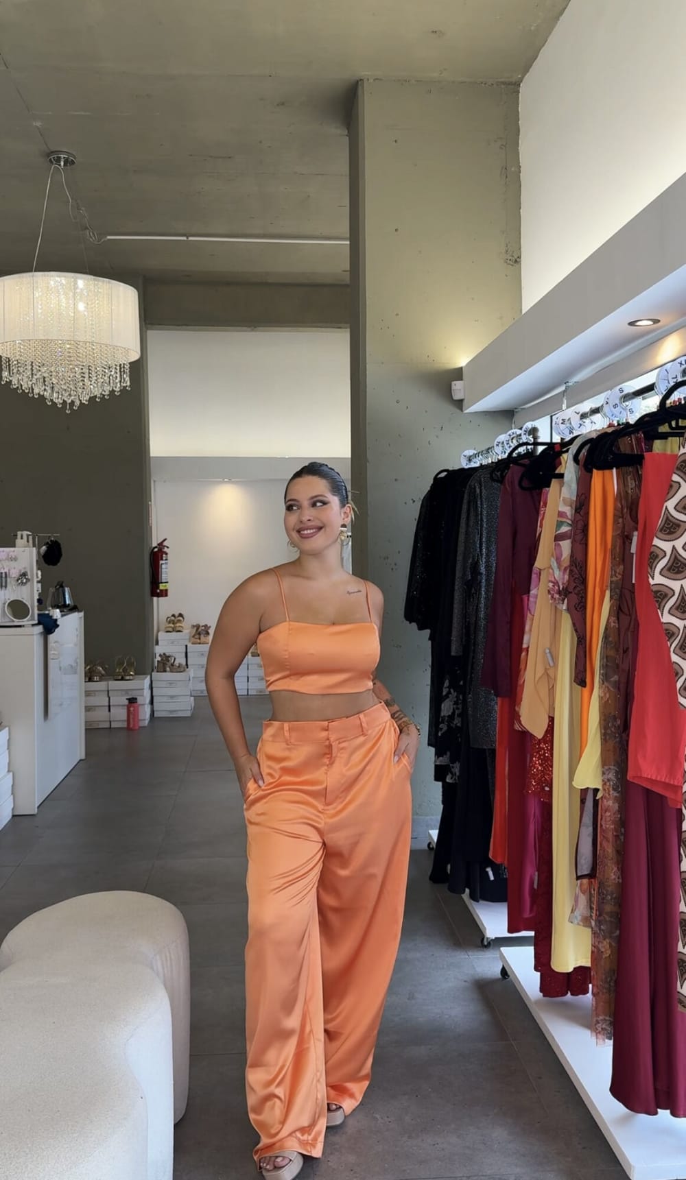 Conjunto Top y Pantalón Naranja