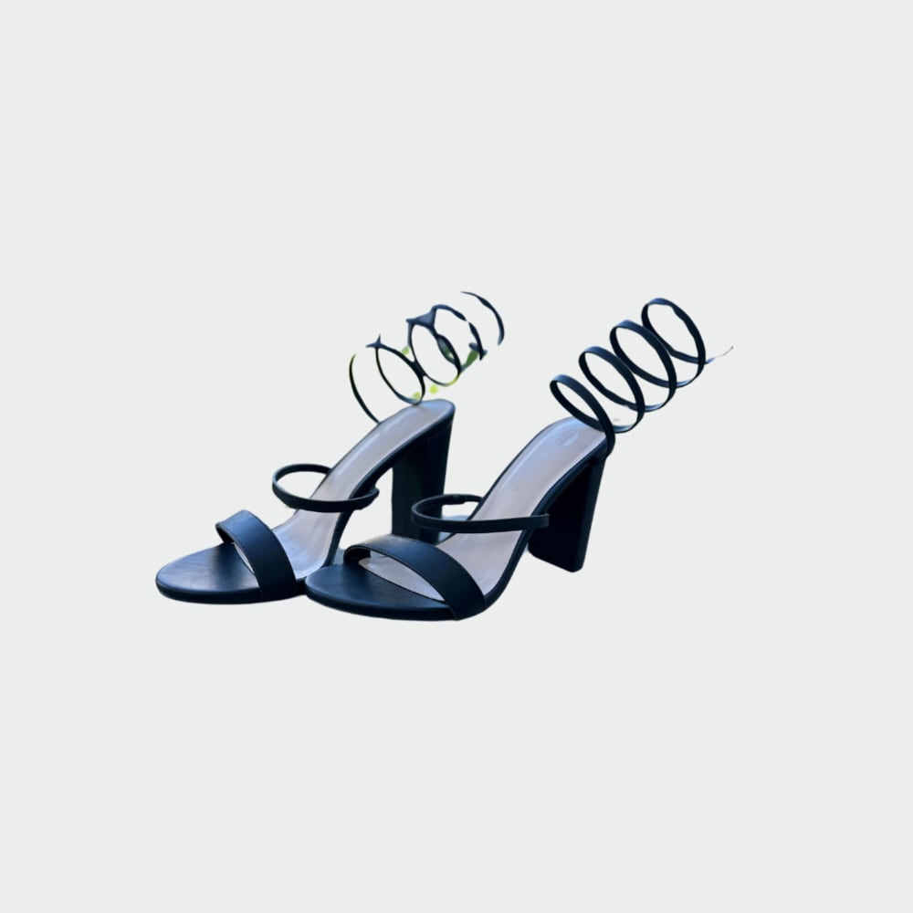 Sandalias Negras con Rulo Wild Diva