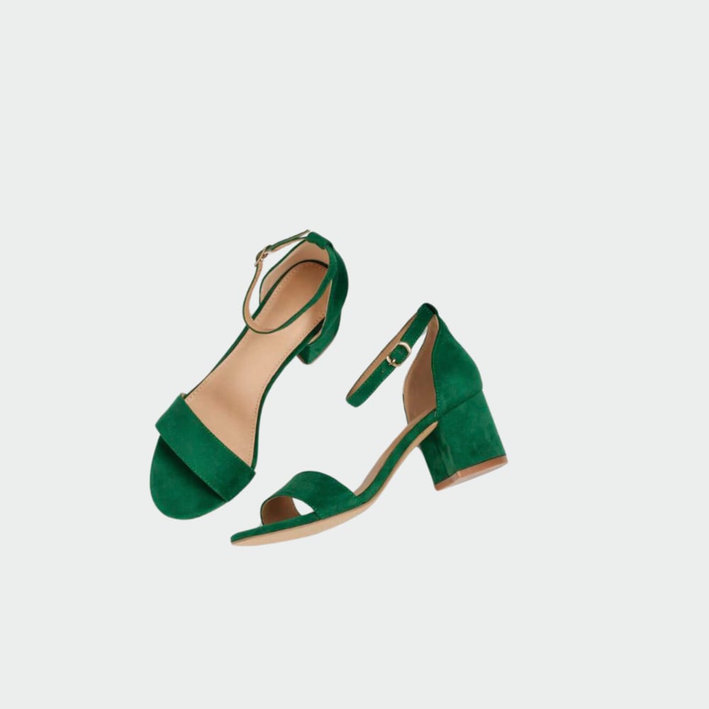 Sandalias Terciopelo Verdes