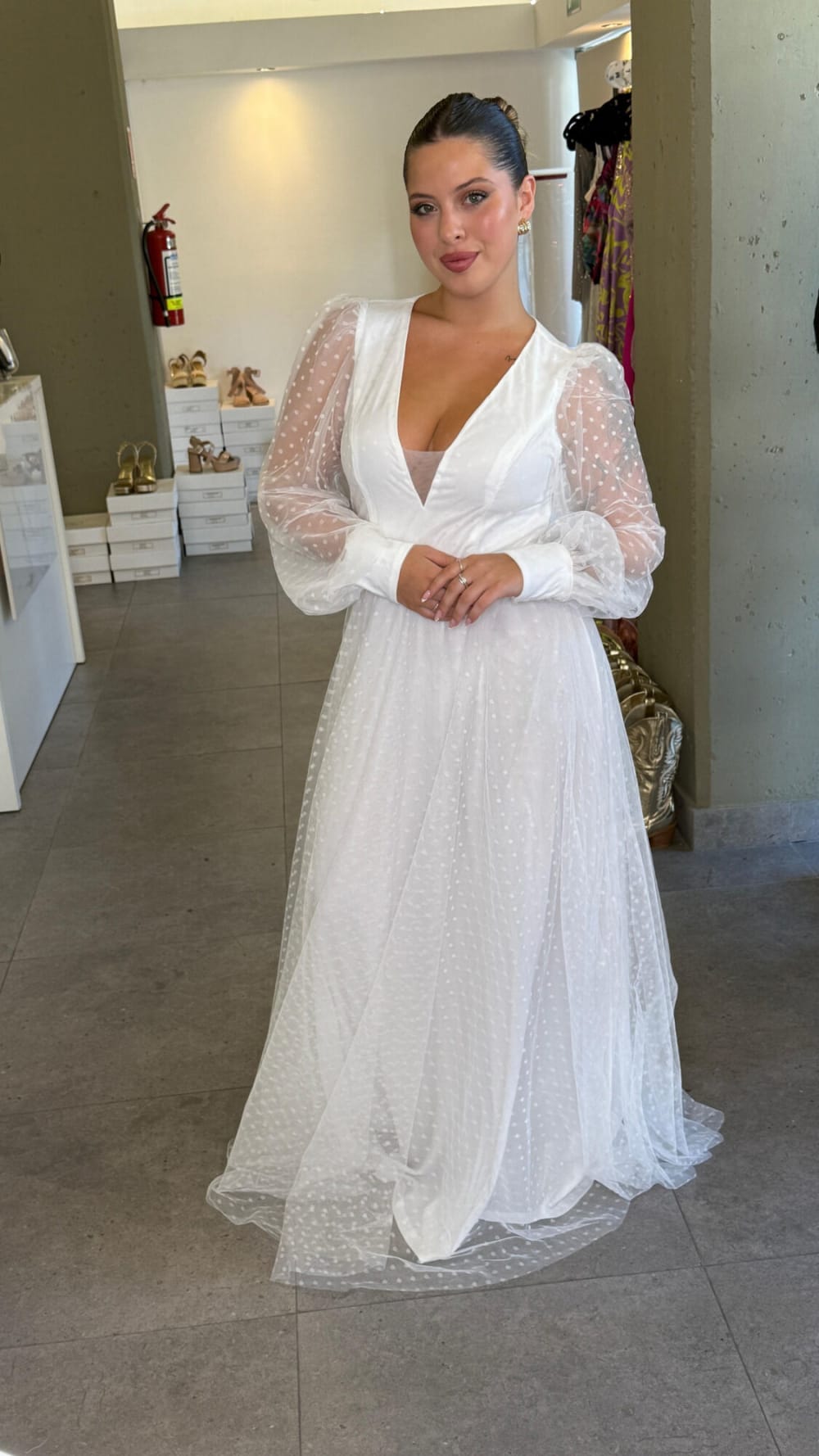Vestido Largo Blanco Full Tull