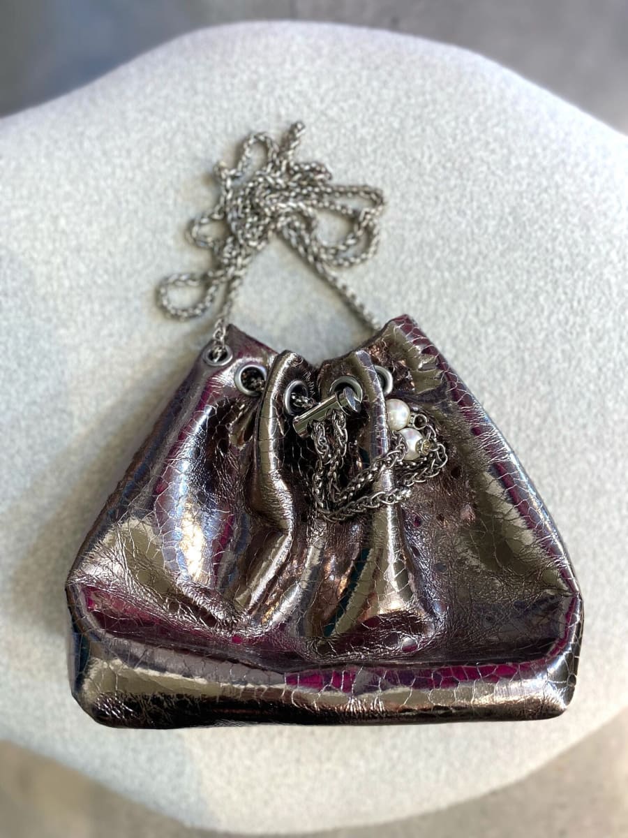 Cartera Bronce Metal Bolsito
