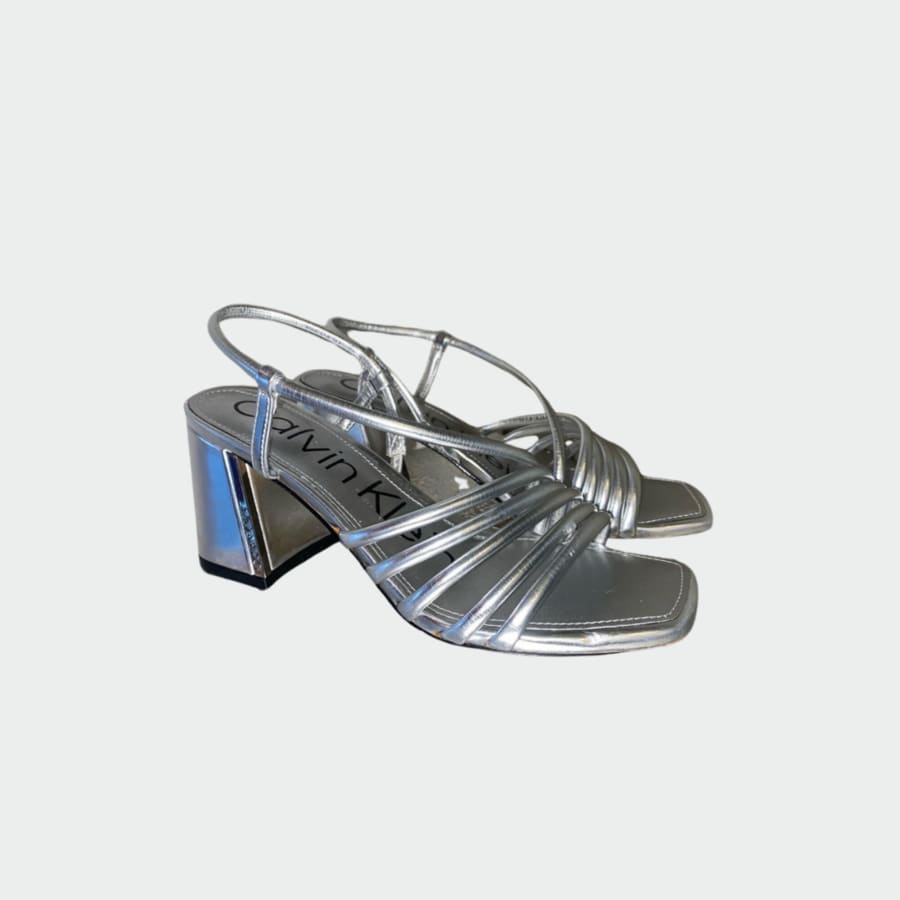 Sandalias Plateadas Calvin Klein