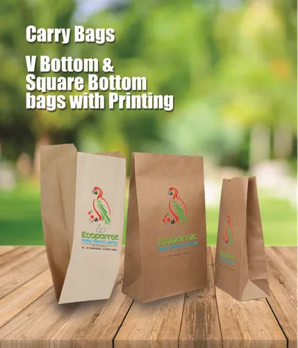 CARRY BAGS V BOTTOM & SQUARE BOTTOM WITH PRINTING