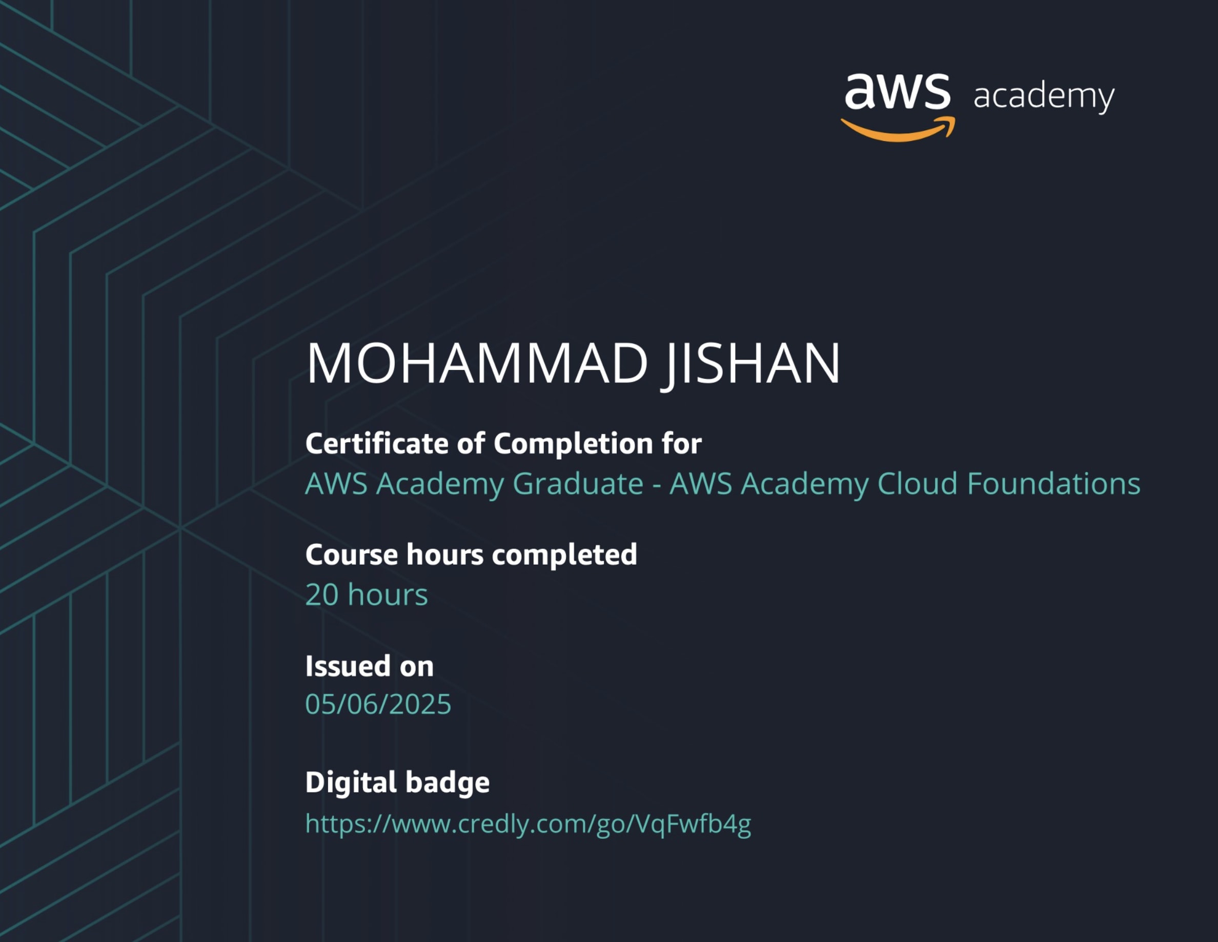 AWS Foundations Certificate