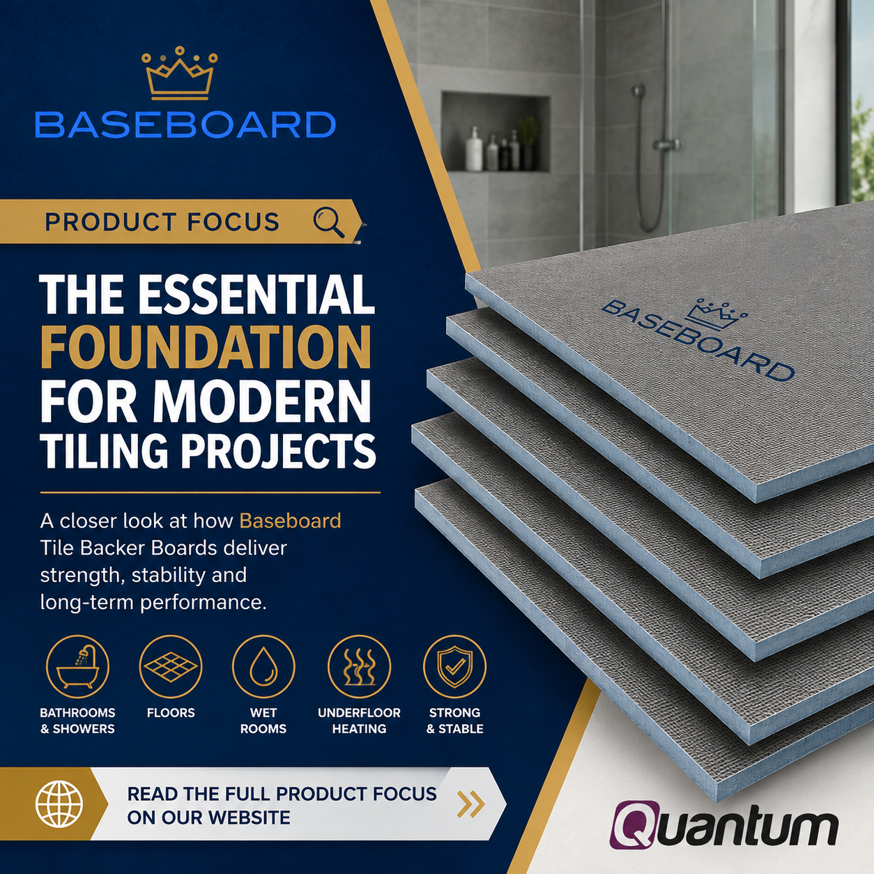 Product Focus – Baseboard: The Ultimate Tile Backer Board