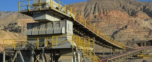 conveyor belt in quarry mining