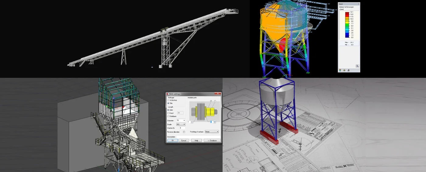 3d drawing of a mineral processing plant