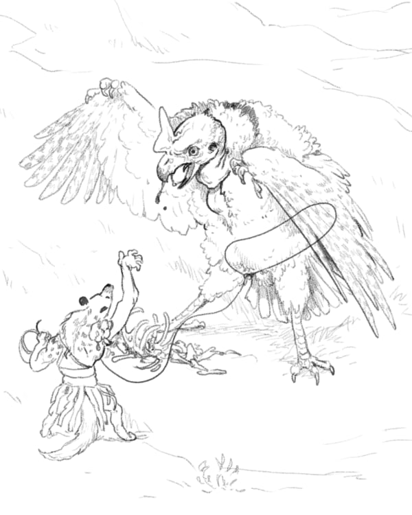 Omen Vulture Questiary Illustrated Boss Monsters for 5e