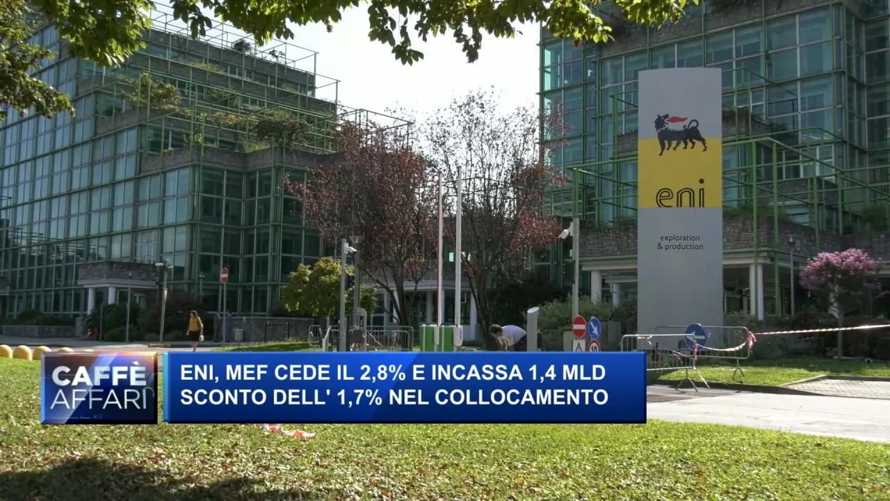 Eni, il Tesoro cede il 2,8% a sconto e incassa 1,37 miliardi