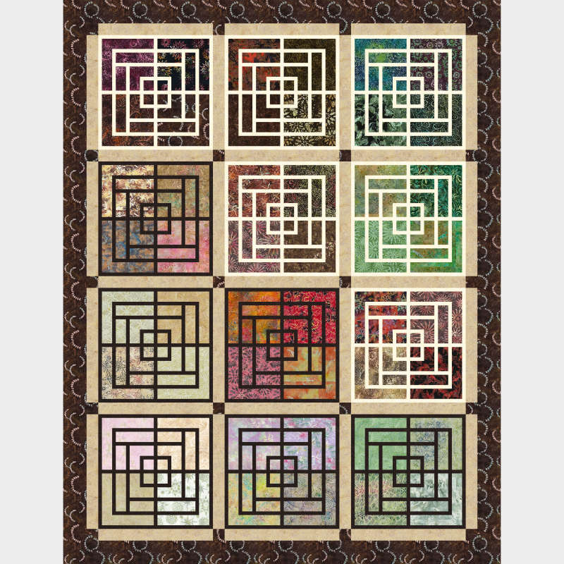 Moroccan Courtyard in Heirloom Strip Sets
