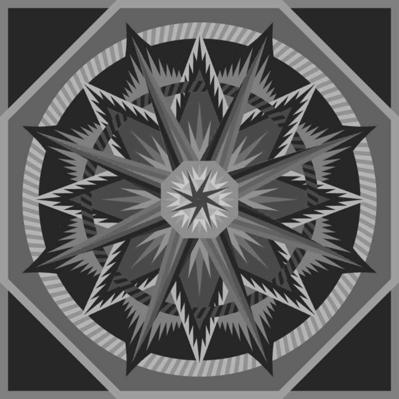 Mariner's Compass Wall Quilt - 69" x 69" Blank Template
