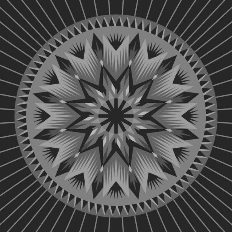 Daggered Medallion Blank Template