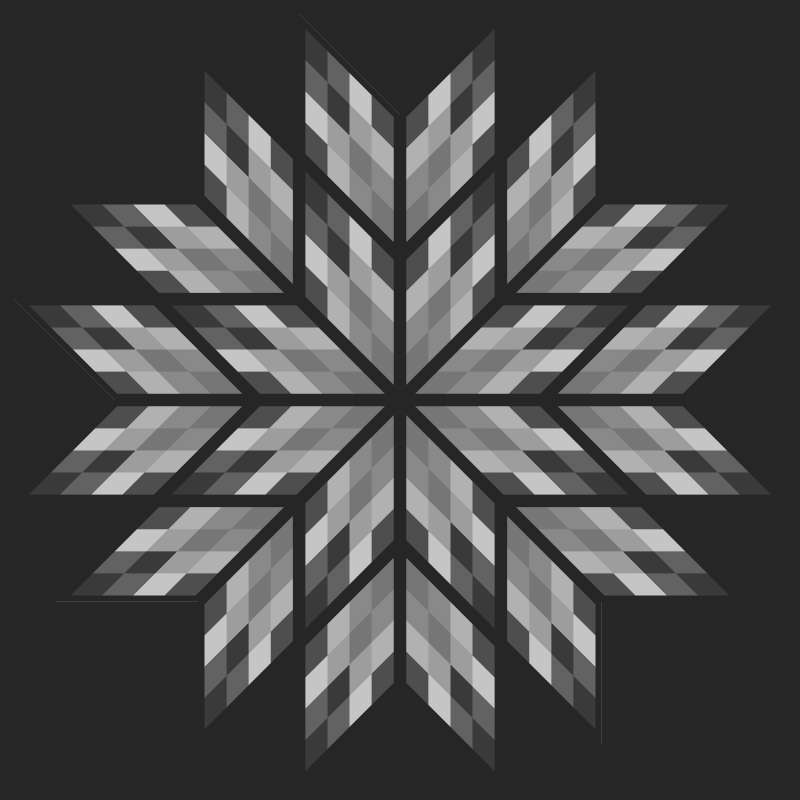 Prismatic Star 64 x 64 Blank Template