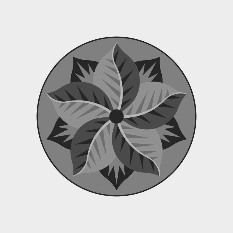 Poinsettia Circle Blank Template