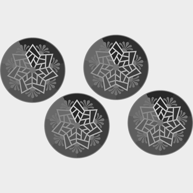 Scandinavian Snowflake Blank Template 1 color applique
