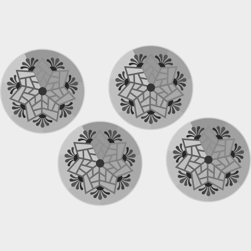 Scandinavian Snowflake Blank Template Multi Color Applique