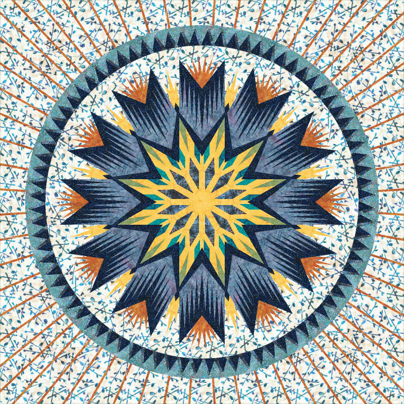 Daggered star blue