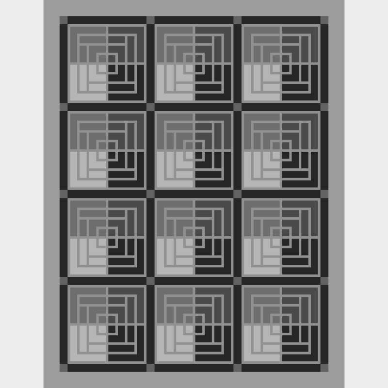 Moroccan Courtyard 75" x 97" Blank Template