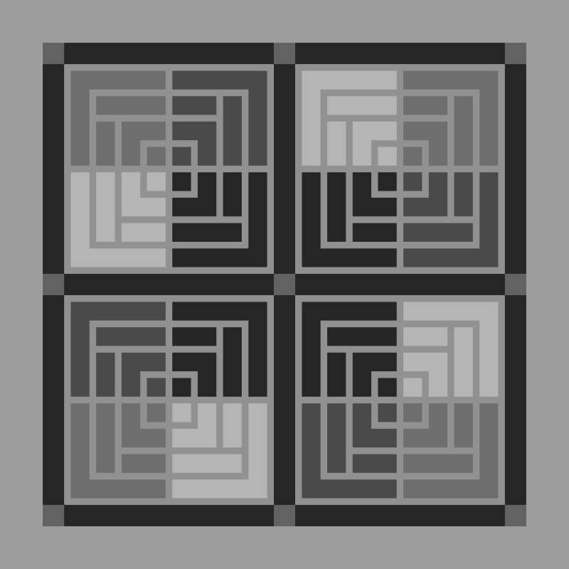 Moroccan Courtyard Option 54" x 54" Blank Template (Pattern Makes 3)