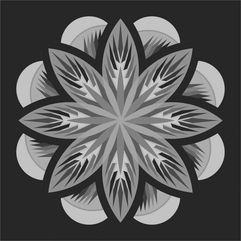 Sea Holly 65 x 65 Blank Template