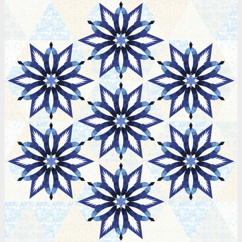 Diamond Wedding Star in Blue