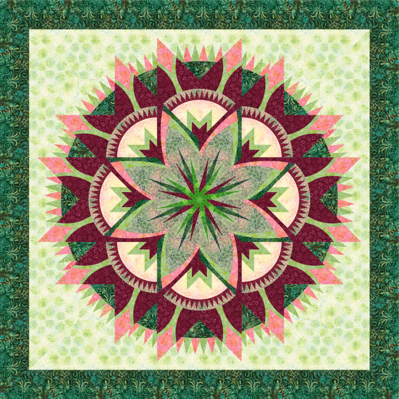 Rosebud green background
