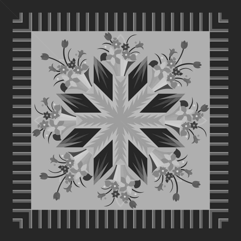 Poinsettia Bouquet Blank Template