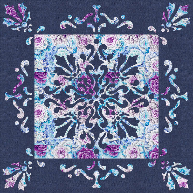 Illumination with Border in Kaffe Fassett Purple