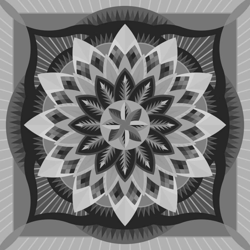 Dinner Plate Dahlia 80 x 80 Blank Template