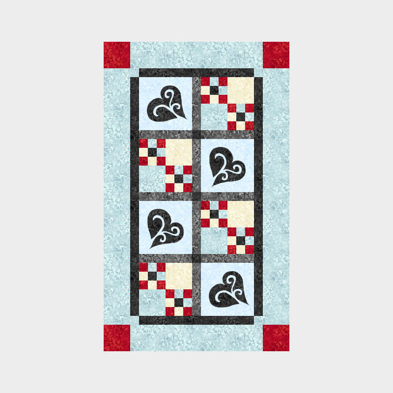 Essentials Scroll Snowy Hearts