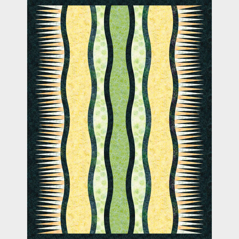Dandelion Wishes in Tonga Jade Batiks by Timeless Treasures