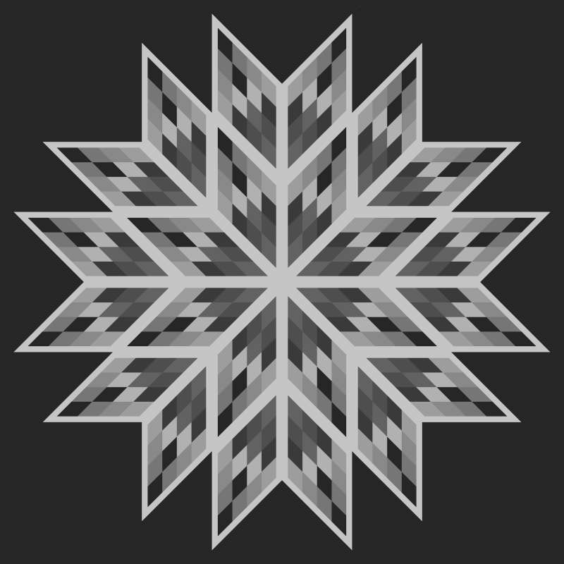 Prismatic Star Blank Template