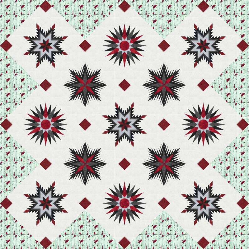 Snowflake Black and Red