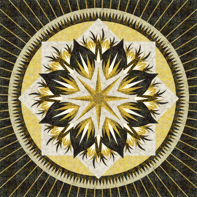 The OK Corral 99 in x 99 in in Gold Dust Batik Mini Collection Timeless Treasures